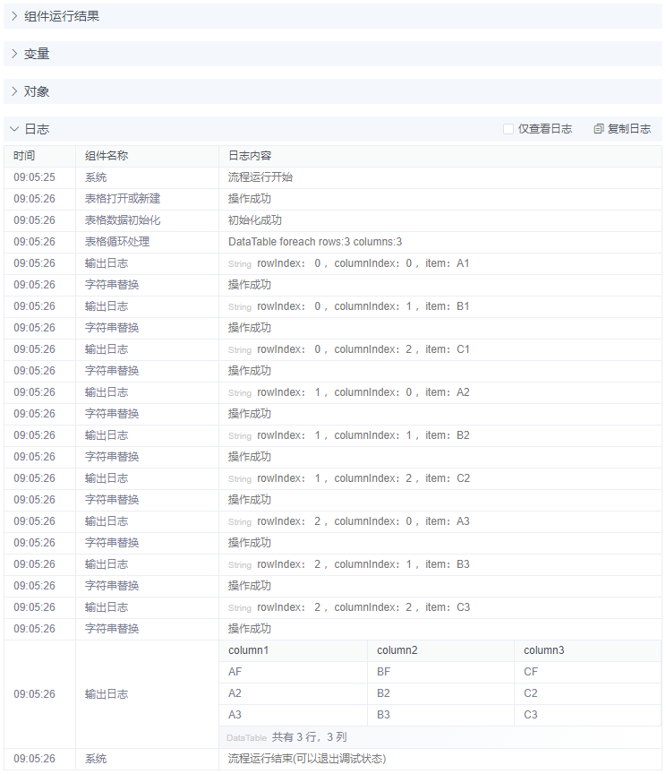 alt 表格循环处理