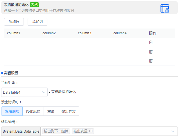 alt 表格数据初始化